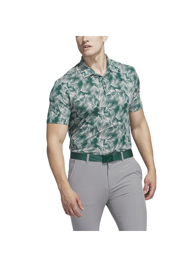 Adidas Adidas Ult365 Pine Prt Green Golf Polo Shirts For Men S  - Image 4