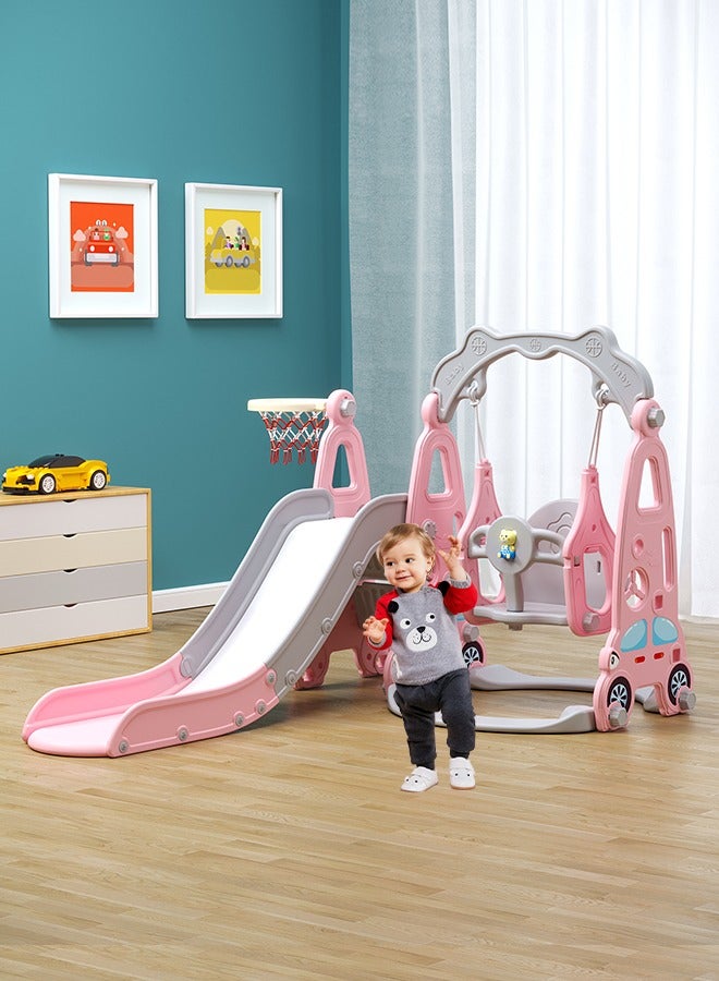 JSAITOYS Children Car Style Kids Colorful Plastic Slide Swing Indoor Playground Baby Multifunctional Toys - Image 1