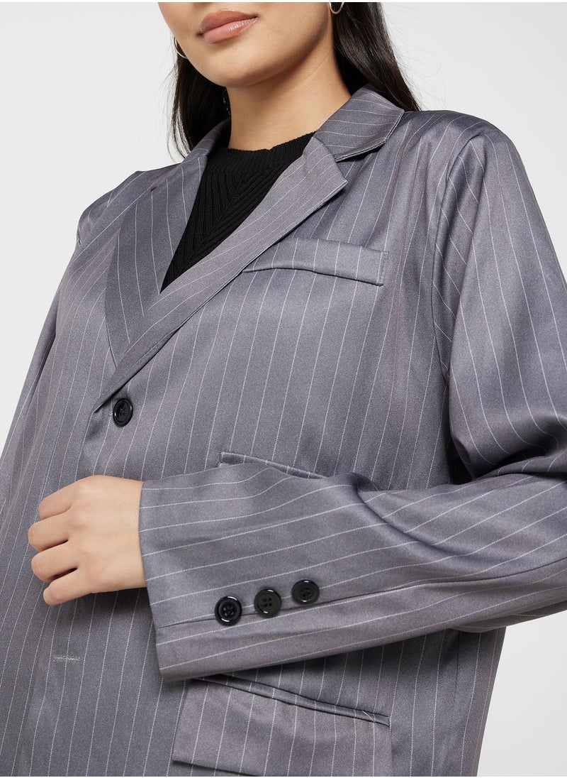 ELLA - Classic Striped Blazer - Image 1