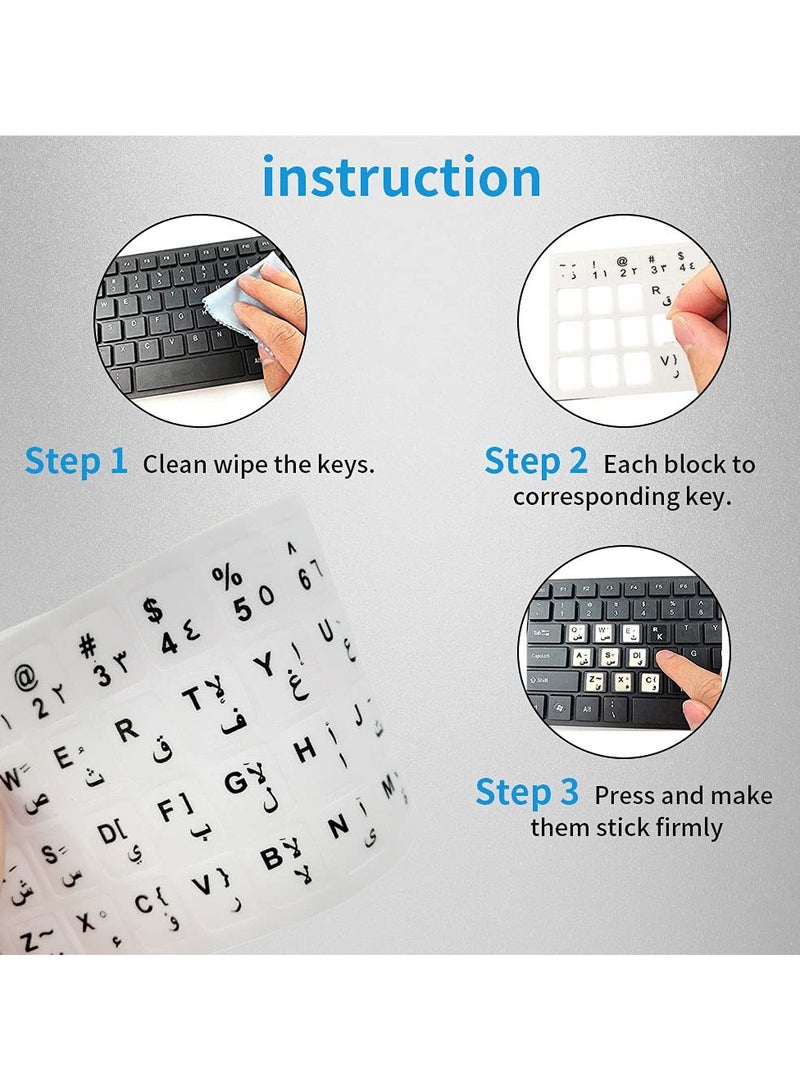 UCHUANG iPad Keyboard Case with Arabic English Bluetooth Keyboard  for iPad Air 6th 10.2 Inch M2  iPad Air 5th 10.2 Inch /Air 4th 10.2 Inch  iPad Pro 10.2 inch ,With Arabic keyboard stickers-Blue - Image 4