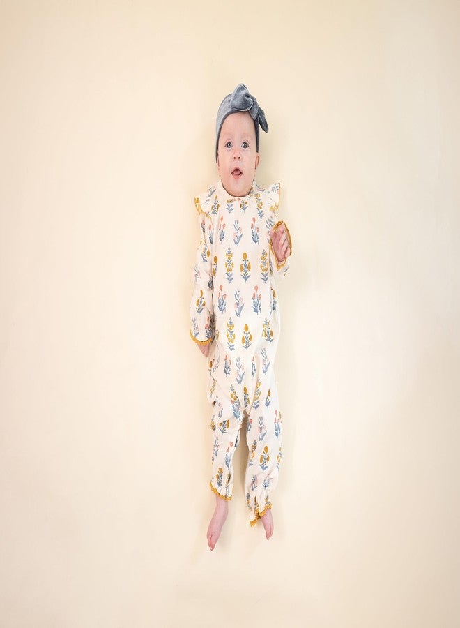 Mud Pie Baby Girl Fall Corduroy Bodysuit Set, Cream, 6-9 Months - Image 2