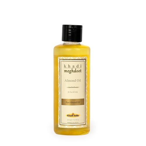 Meghdoot KHADI MEGHDOOT Almond Hair Oil with Extract of Neem (210 ml) - Image 1