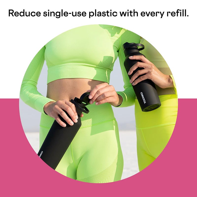 Corkcicle Sport Canteen - Keeps Drinks Cold 25 Hours - Stainless Steel Water Bottle - Triple-Insulated - Spill-Proof - Summer Drinkware Gift - Keeps Drinks Ice Cold - 32 oz - Dragonfruit - Image 5