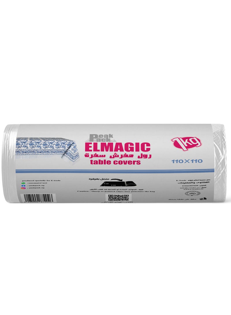 Peak Pack Table Cover Roll 1kg size 110 cm X 110 cm - Image 1