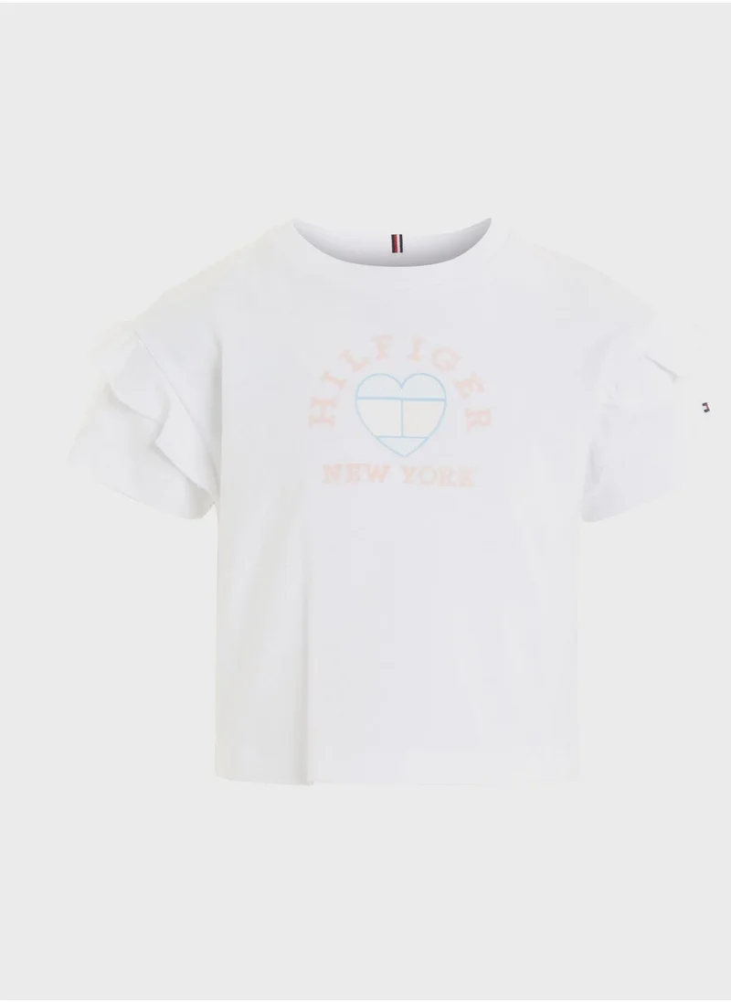 TOMMY HILFIGER Kids Heart Printed T-Shirt