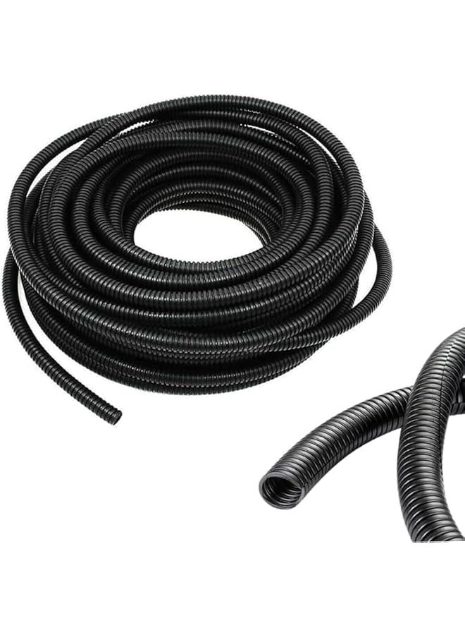 PROMASS 1/4 Inch Wire Split Tubing, 16.5ft Cord Protector Electric Wires Covers, Automotive Wire Flexible Conduit, Plastic Wire Cover  - Image 1