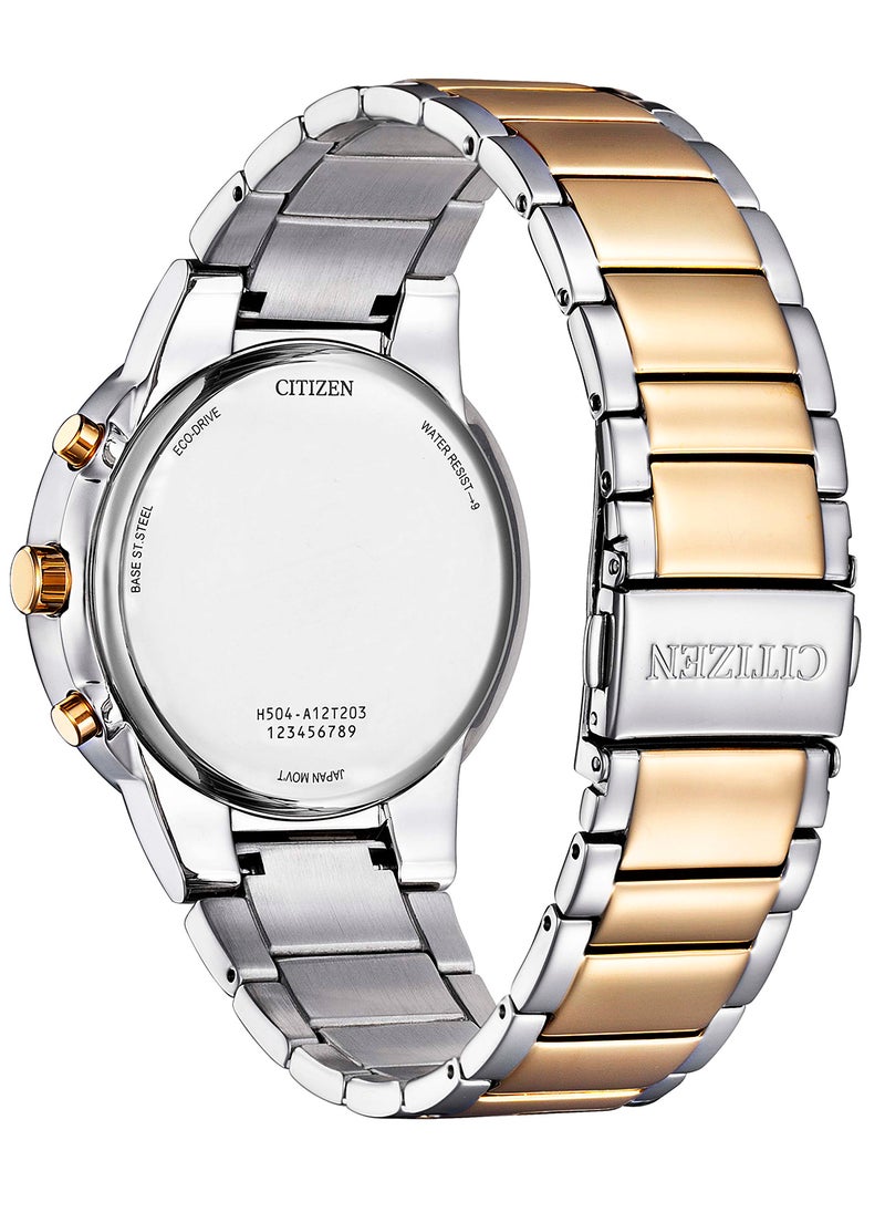 CITIZEN ساعة يد ستانلس ستيل بعقارب دائرية الشكل للرجال AT2244-84X - 43 ملم  - Image 2