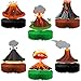 Chinco 6 Pieces Volcano Centerpieces Volcano Favor Dinosaur Party Decorations Lava Table Setting Fire Party Supplies Luau Hawaiian Tiki Supplies - Image 3