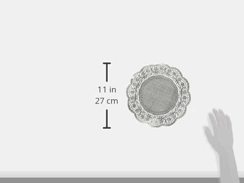 Blue Sky Silver Round Doily Charger Plates  105 Inches 8 Count  Disposable Plastic Premium Set for Elegant Table Dcor - Image 2