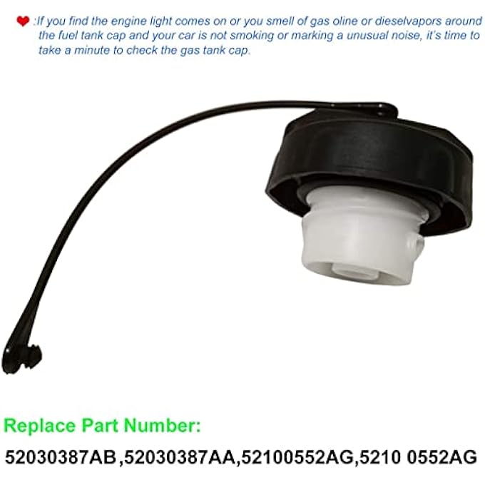 rayihni Keyless Fuel Cap with Tether for Jeep Wrangler JK 20072018 Jeep Wrangler JL 20182022 Ram Cherokee Gladiator Patriot Dodge Chrysler - Image 4