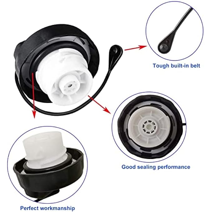 rayihni Keyless Fuel Cap with Tether for Jeep Wrangler JK 20072018 Jeep Wrangler JL 20182022 Ram Cherokee Gladiator Patriot Dodge Chrysler - Image 3