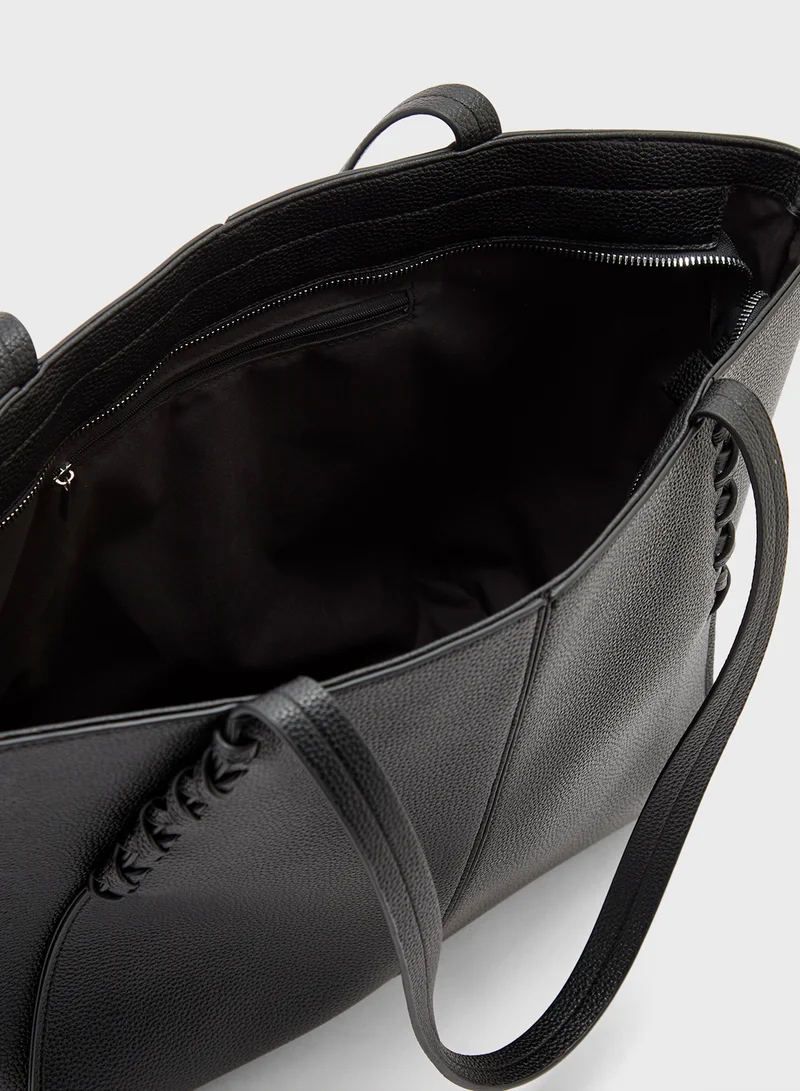 ايلا Weave Detail Tote Bag
