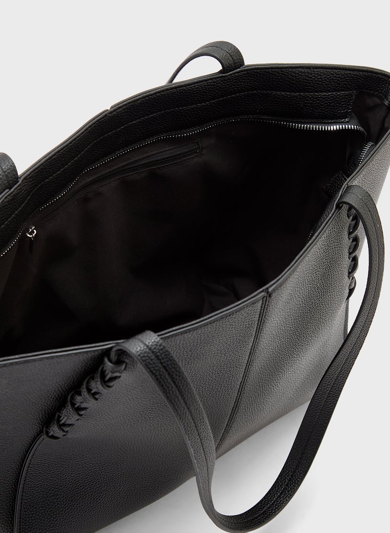 ايلا حقيبة يد بتفاصيل منسوجة - Image 5