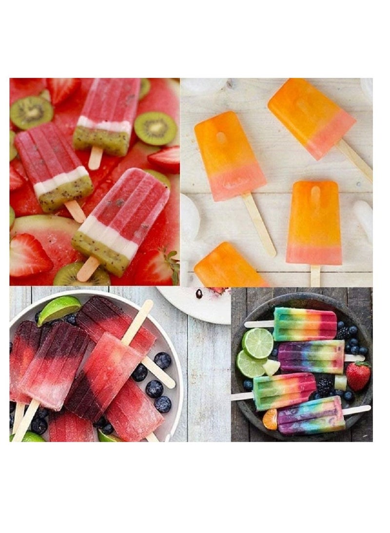 KASTWAVE 400 Pcs Craft Sticks Ice Cream Sticks Natural Wood Popsicle Craft Sticks 4.5 inch Length Treat Sticks Ice Pop Sticks for DIY Crafts - Image 5