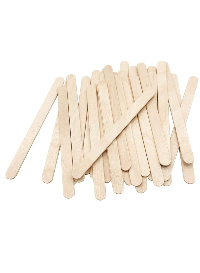 KASTWAVE 400 Pcs Craft Sticks Ice Cream Sticks Natural Wood Popsicle Craft Sticks 4.5 inch Length Treat Sticks Ice Pop Sticks for DIY Crafts - Image 1