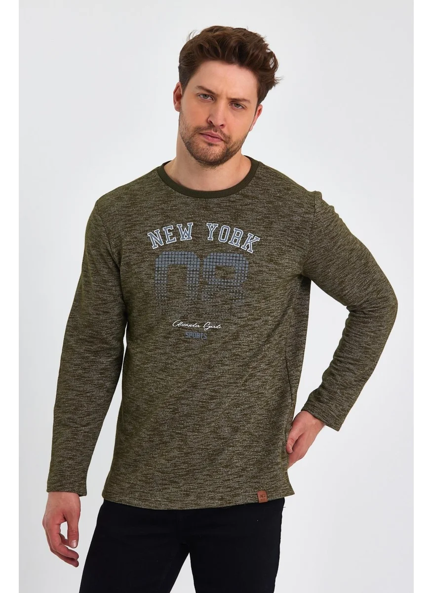 الكسندر جاردي Printed Side Slit Sweatshirt (E23-75101)