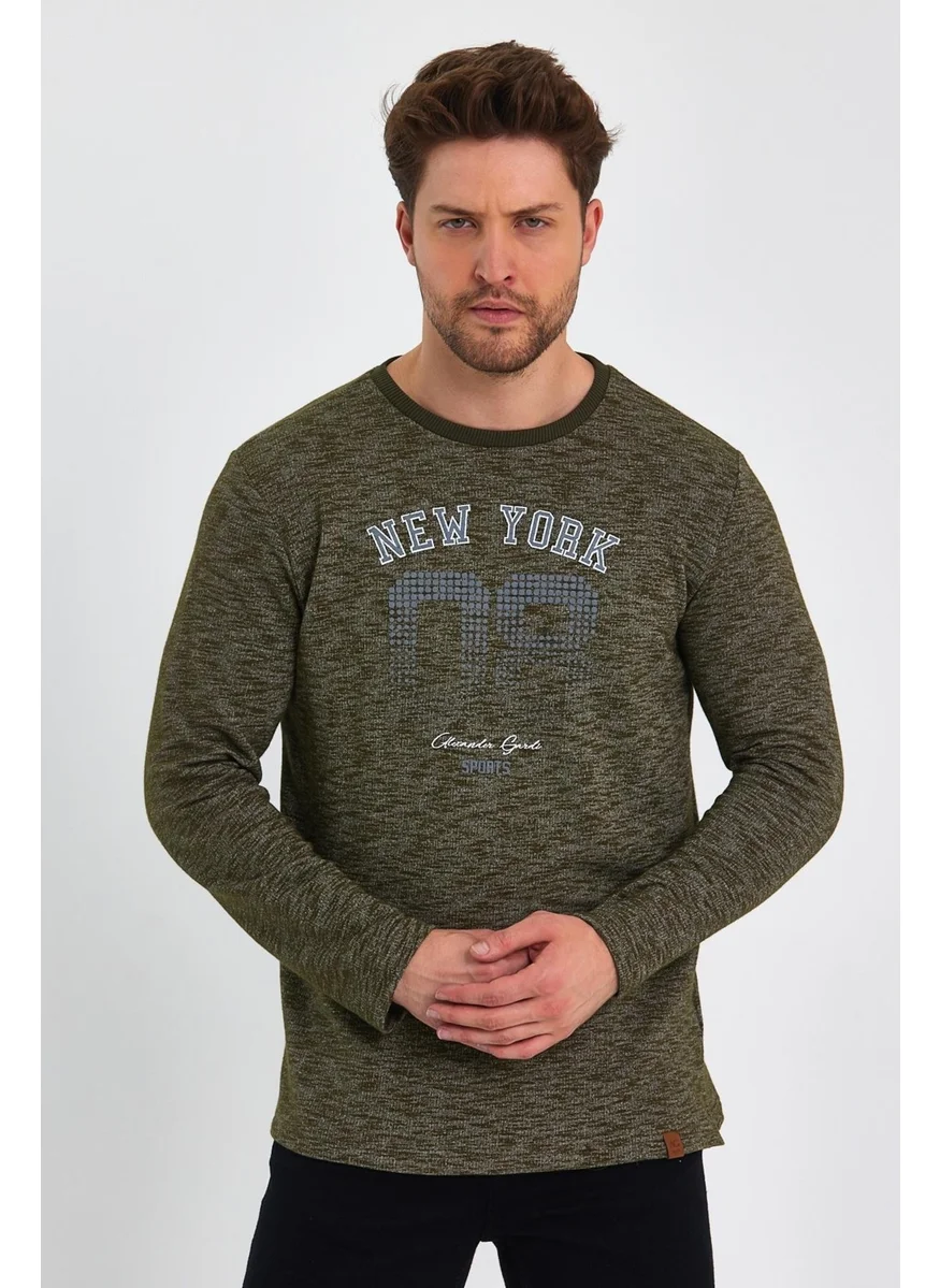 الكسندر جاردي Printed Side Slit Sweatshirt (E23-75101)