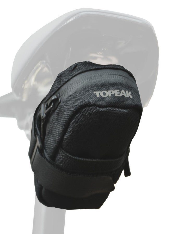 Topeak Elementa Seatbag XS – Compact Under-Saddle Bike Tool Bag in Black with Anti-Slip Fabric, Hook-and-Loop Mount & Durable 1000D Polyester – Discreet 0.2 L Storage for Tube & Levers - Image 1