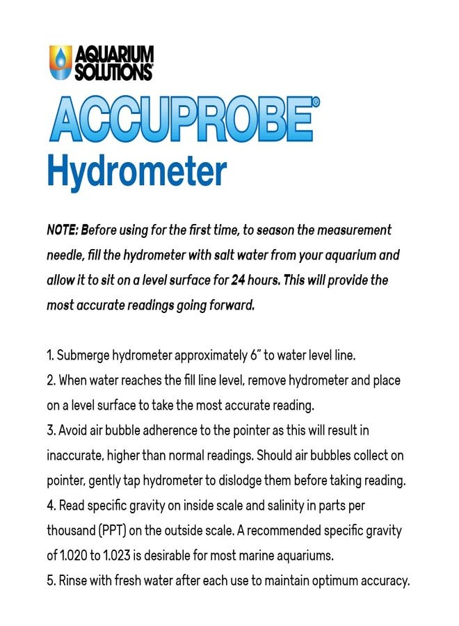 Hikari AccuProbe Aquarium Hydrometer, Full - Image 2
