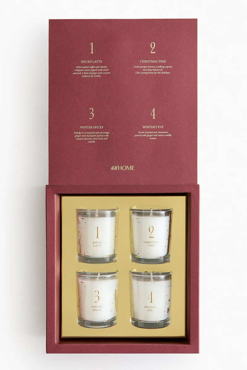 H&M Gift-boxed 4-pack scented candles