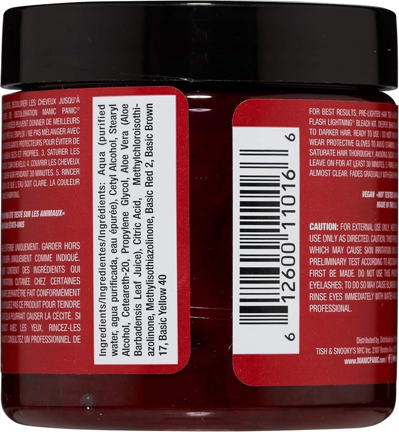 MANIC PANIC Infra Red Semi-Permanent Hair Color Cream - 4oz - Image 2