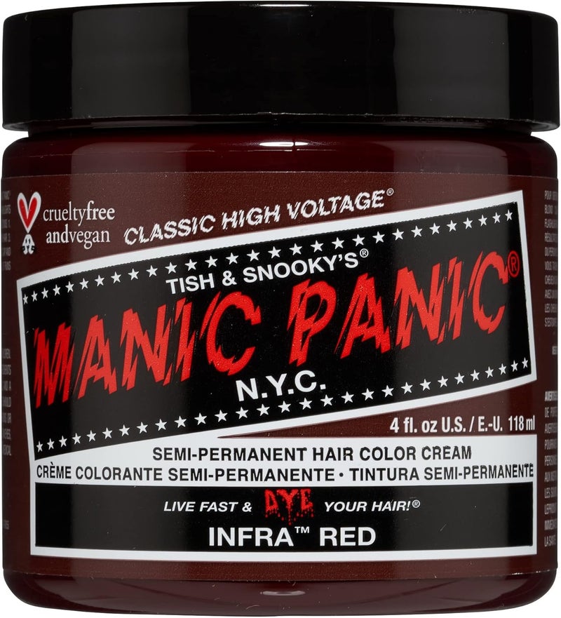 MANIC PANIC Infra Red Semi-Permanent Hair Color Cream - 4oz - Image 1