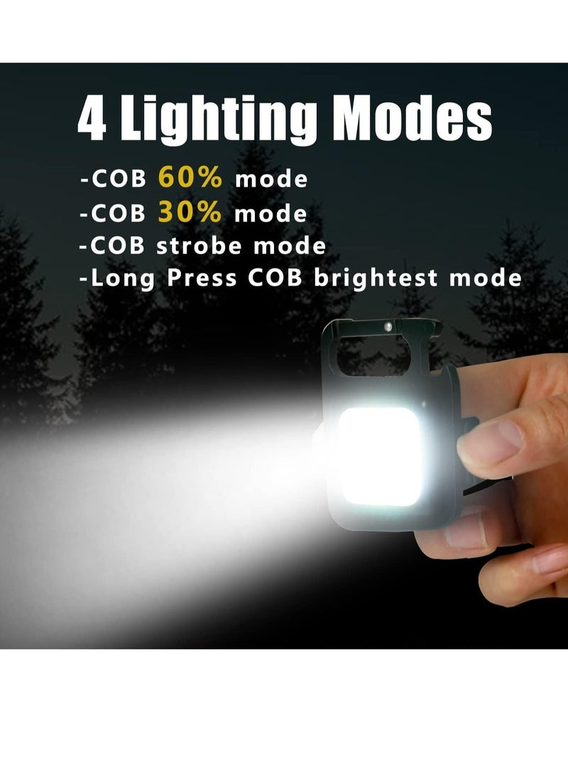 ELTRAZONE مصابيح فلاش ميني COB صغيرة مغناطيسية قوية 500 لومن عالية السطوع قابلة لإعادة الشحن حاملة مفاتيح مجموعة 2 - Image 5