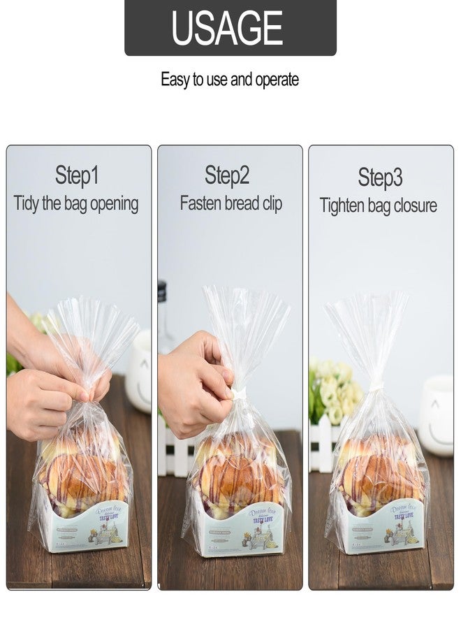 Refesta 100 Pcs Reusable Plastic Bread Clips - Keep Your Food Fresh with 7/8 x 7/8 inches Food Bag Clips (White) - Image 4