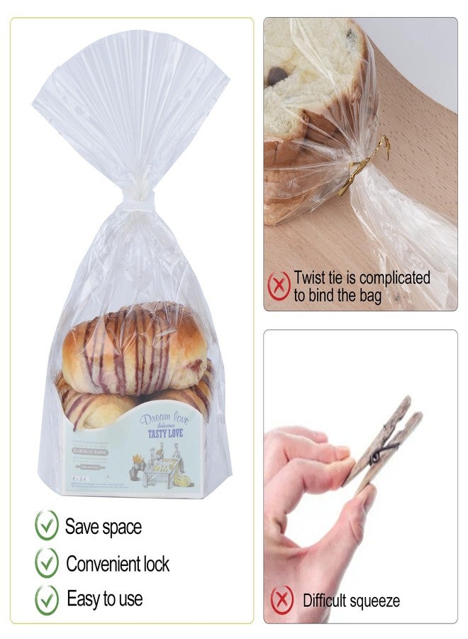 Refesta 100 Pcs Reusable Plastic Bread Clips - Keep Your Food Fresh with 7/8 x 7/8 inches Food Bag Clips (White) - Image 5