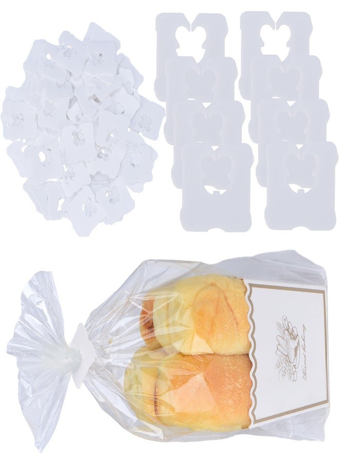 Refesta 100 Pcs Reusable Plastic Bread Clips - Keep Your Food Fresh with 7/8 x 7/8 inches Food Bag Clips (White) - Image 1