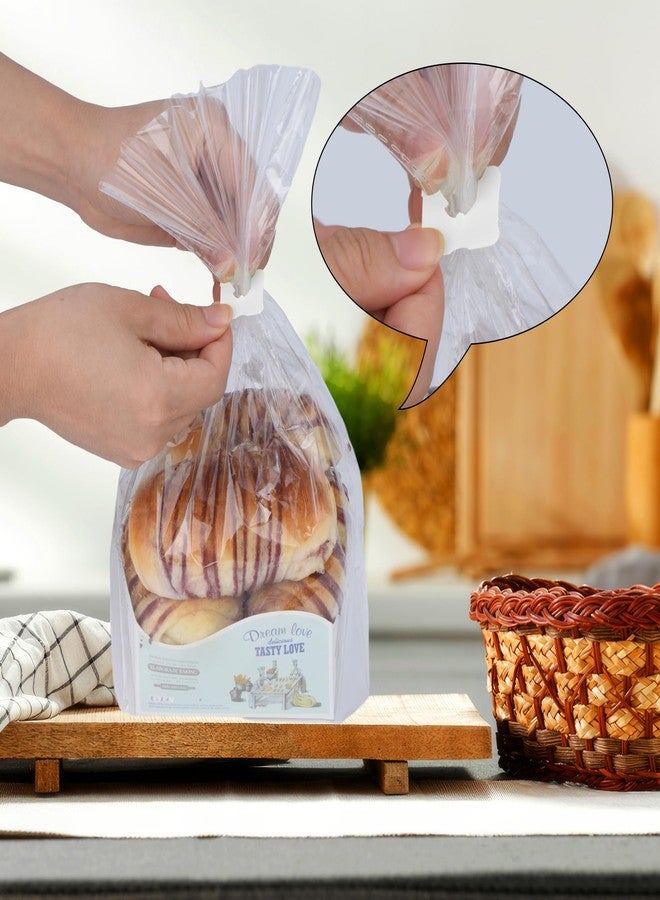 Refesta 100 Pcs Reusable Plastic Bread Clips - Keep Your Food Fresh with 7/8 x 7/8 inches Food Bag Clips (White) - Image 3