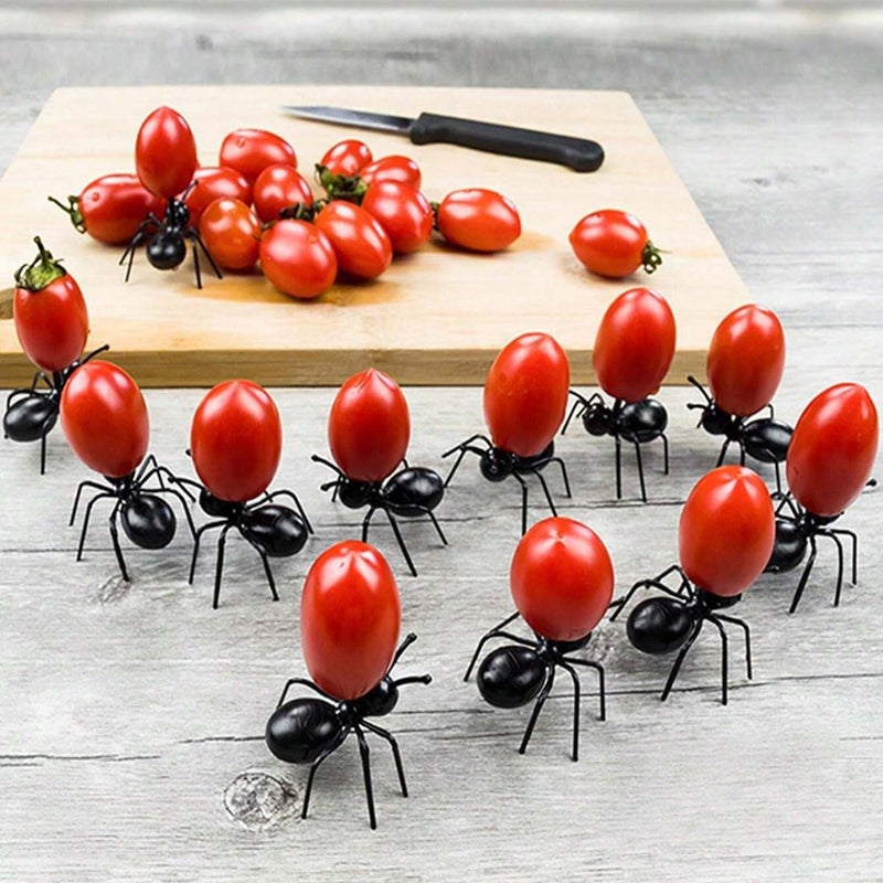 Loizziuy 36pcs Party Ants & Hardworking Ants Series Fruit Picks for Kids Lunch Bento Box, Party Fruit Platter, Bar Cocktail Decor (12 pcs) - Image 1