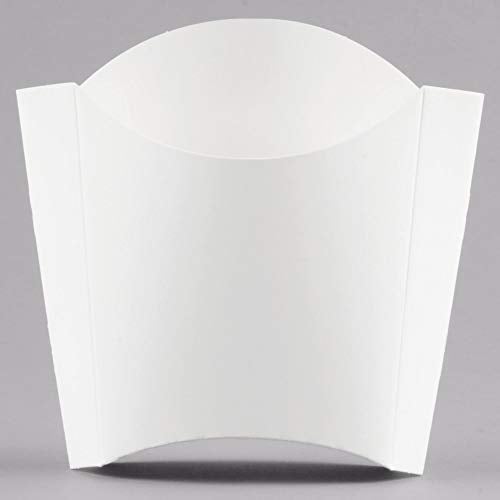 Disposable Snack Containers/French Fry Box Holders Cups  Set of 50 White Paper Snack Holders - Kid's Snack Containers