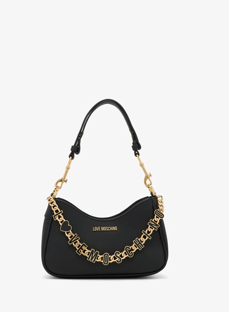 Dangling Calf + PU Crossbody Bag