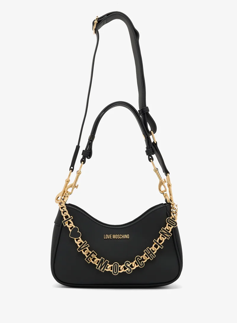 Love Moschino Dangling Calf + PU Crossbody Bag