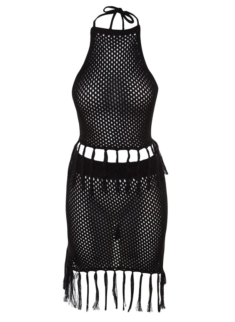 trendyol Halter Neck Crop Top & Skirt Set