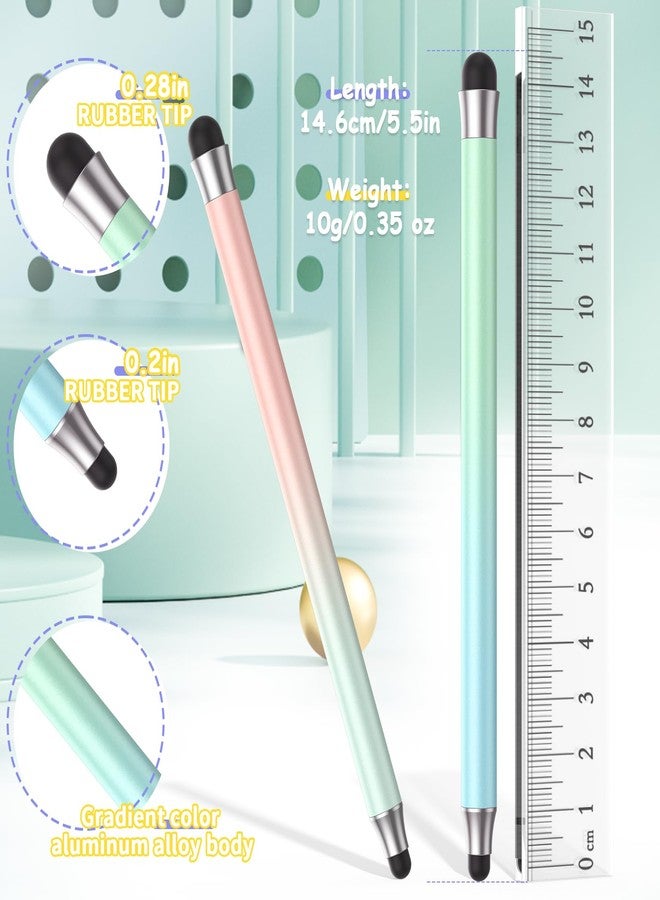 maylofi Stylus Pens for Touch Screens 3pcs, 2 in 1 Stylus Pen Compatible with All Touch Screens (Gradient Light blue-3pcs) - Image 3