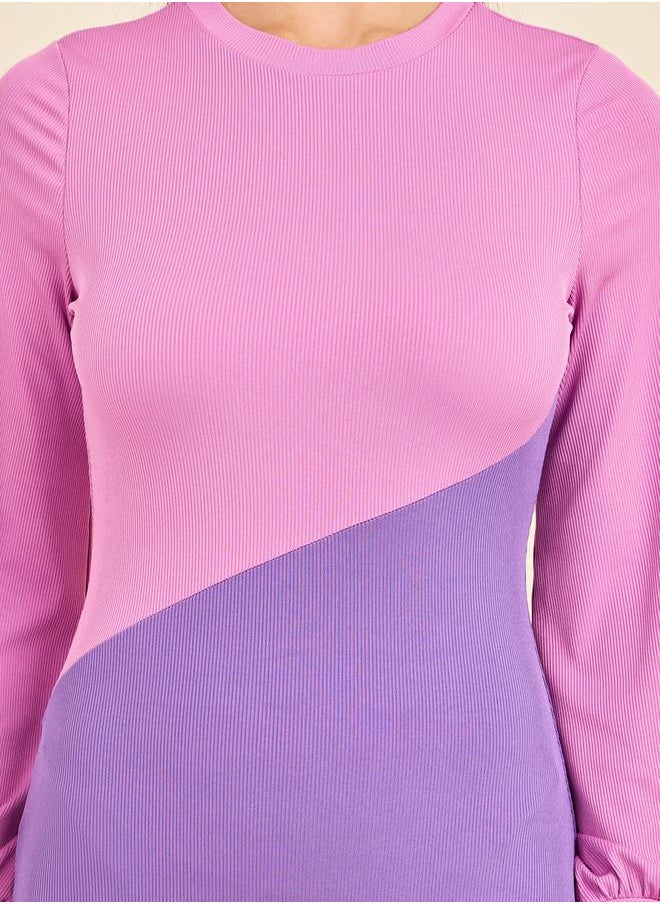 Colorblock Long Sleeves Bodycon Midi Dress - pzsku/Z7717FD6B52A146FB0FECZ/45/1741263301/f4911f24-1087-4ddc-9c47-11bdfde057ce