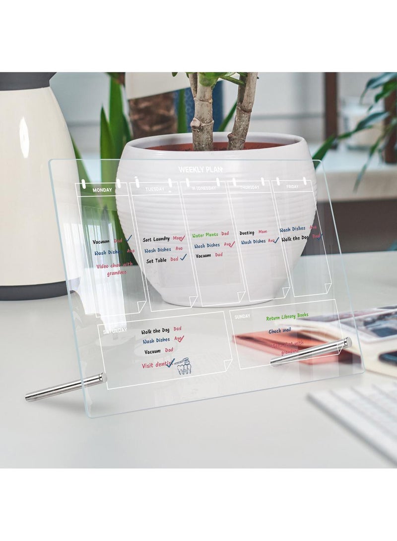 Acrylic Week Plan Desktop Memo Message Board Erasable Office Memo Writing Board - Image 5