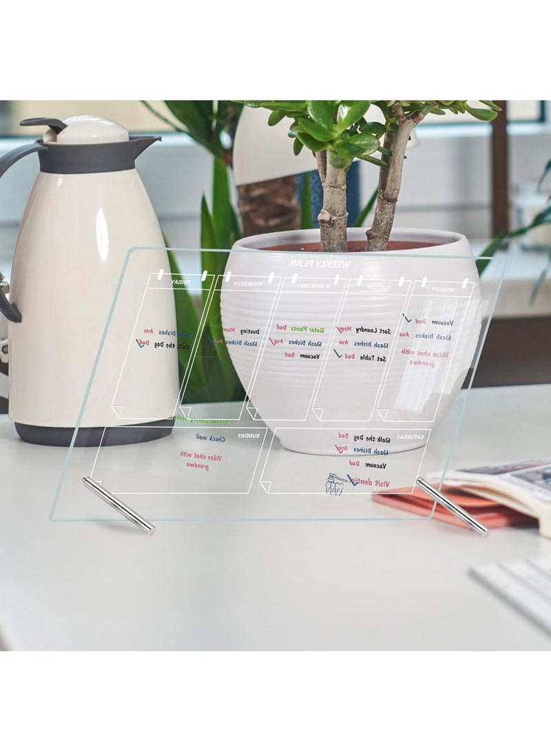 Acrylic Week Plan Desktop Memo Message Board Erasable Office Memo Writing Board - Image 3