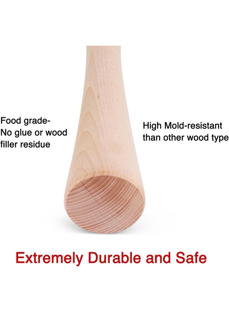 NANAO 12" Sauerkraut Pounder for Mason Jars Vegetable Fermentation- One Piece of Solid Wood - Image 3