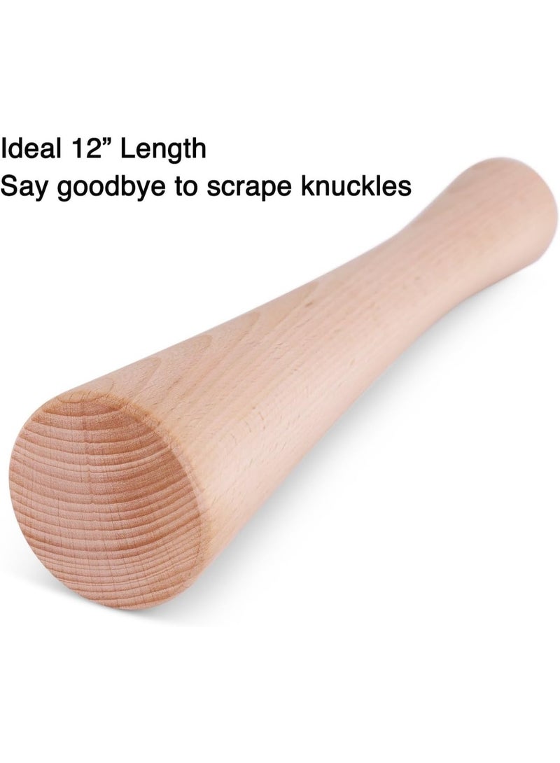 NANAO 12" Sauerkraut Pounder for Mason Jars Vegetable Fermentation- One Piece of Solid Wood - Image 4