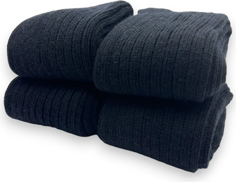 Ciho Socks 4 Pairs Wool Men's Lambswool Natural Soft Thick Thermal Winter Corduroy Derby Socket Socks