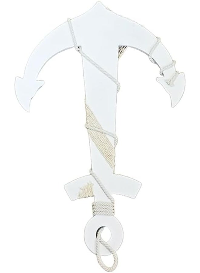 YINZUO YINZUO Nautical Anchor Wood Hanging Decoration Coastal Beach Decor Anchor Wall Decor (D)  - Image 4