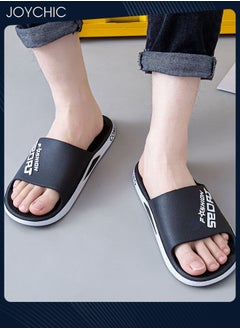 Joychic New Style Men Sport Slippers Spring and Summer Anti-slip Breathable Quick-drying Beach Shoes for Home Indoor and Outdoor Black  - Image 4