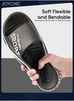 Joychic New Style Men Sport Slippers Spring and Summer Anti-slip Breathable Quick-drying Beach Shoes for Home Indoor and Outdoor Black  - Image 3