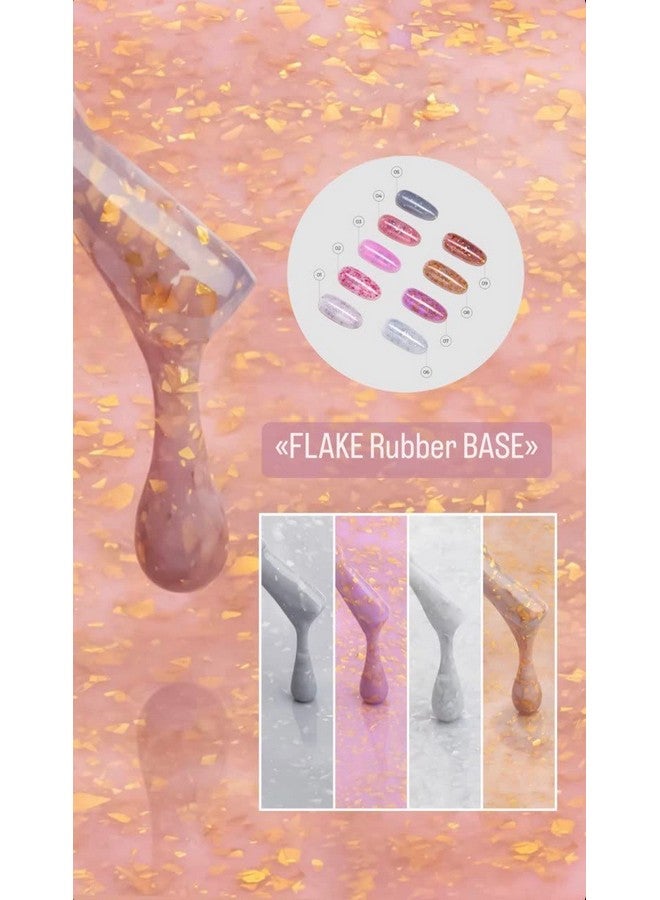 kodi professional Color Cover Rubber Base Gel, FLAKE 07 | 7 ML | 0.24 oz | Stylish | bright |original |shades (Flake07) - Image 3