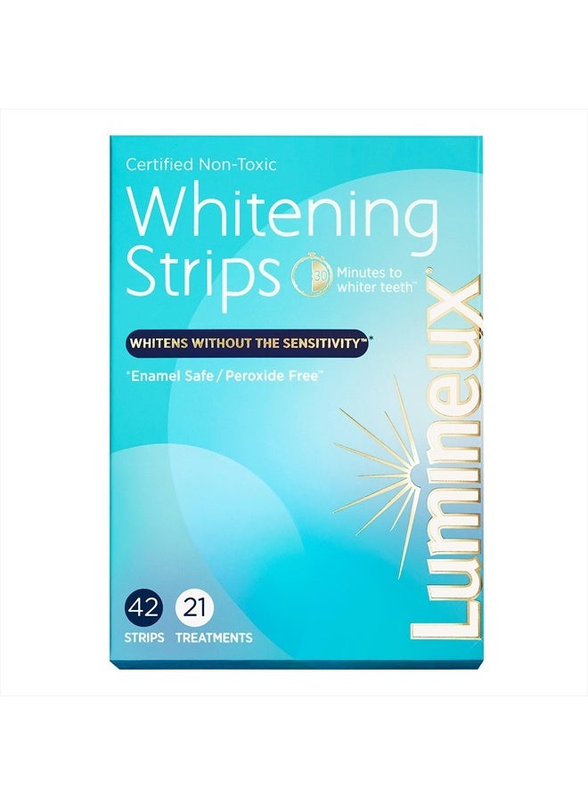 Lumineux - Teeth Whitening Strips 21 Treatments – Peroxide Free - Enamel Safe for Whiter Teeth - Whitening Without The Sensitivity - Dentist Formulated and Certified Non-Toxic - Sensitivity Free - Image 1