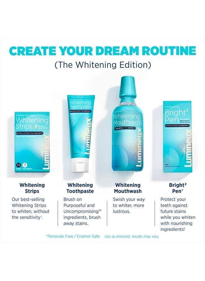 Lumineux - Teeth Whitening Strips 21 Treatments – Peroxide Free - Enamel Safe for Whiter Teeth - Whitening Without The Sensitivity - Dentist Formulated and Certified Non-Toxic - Sensitivity Free - Image 1