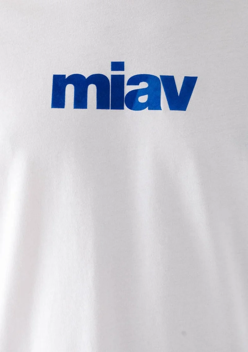 MAVI Blue Men's Meow Printed White T-Shirt 067153-620